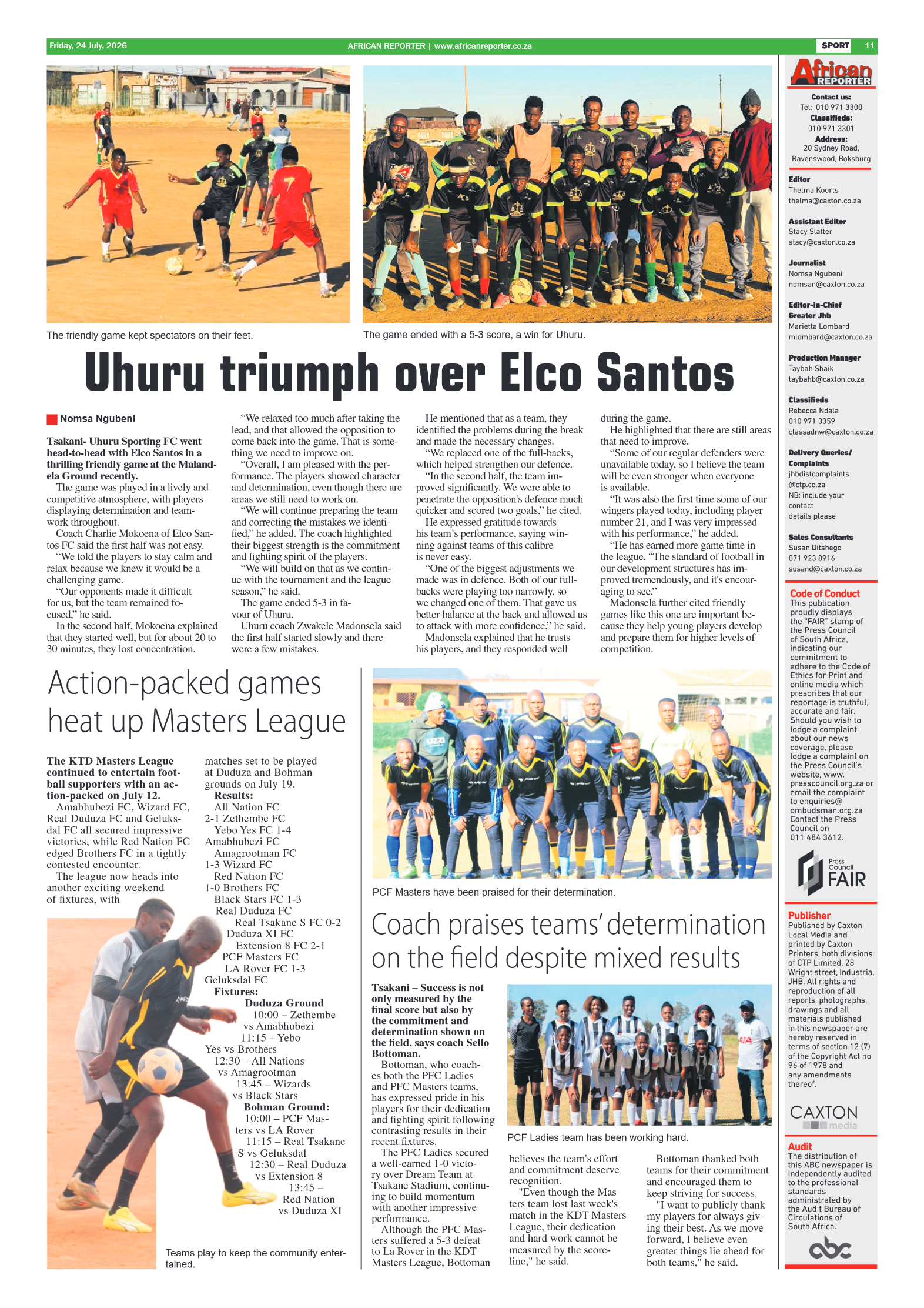 African Reporter 24 July 2026 page 11