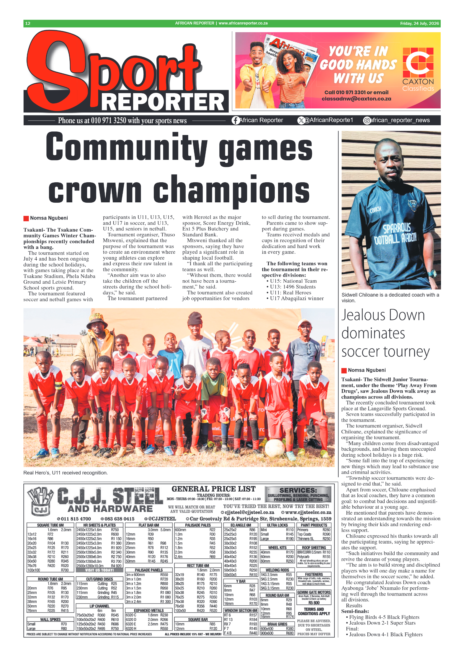 African Reporter 24 July 2026 page 12