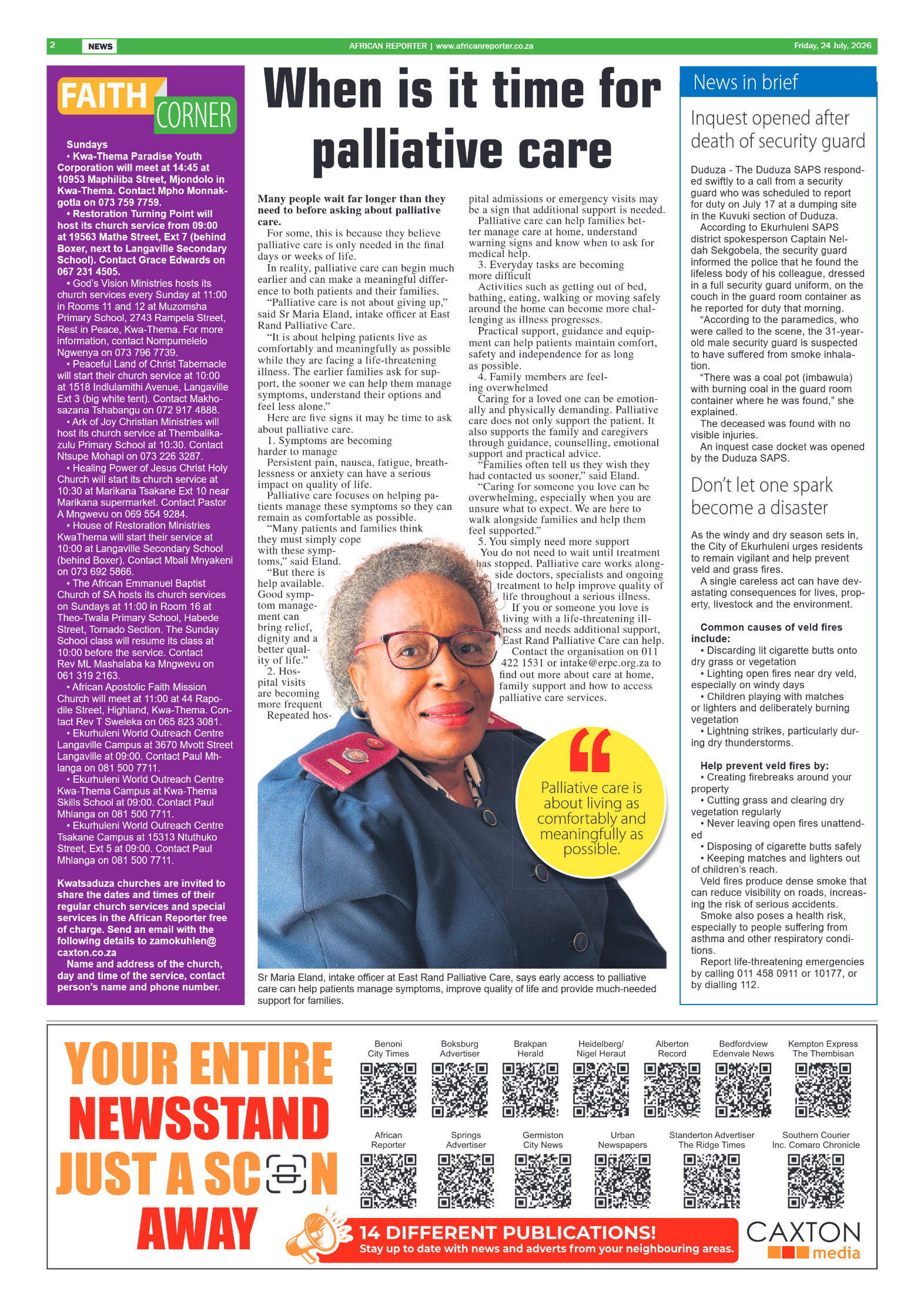 African Reporter 24 July 2026 page 2