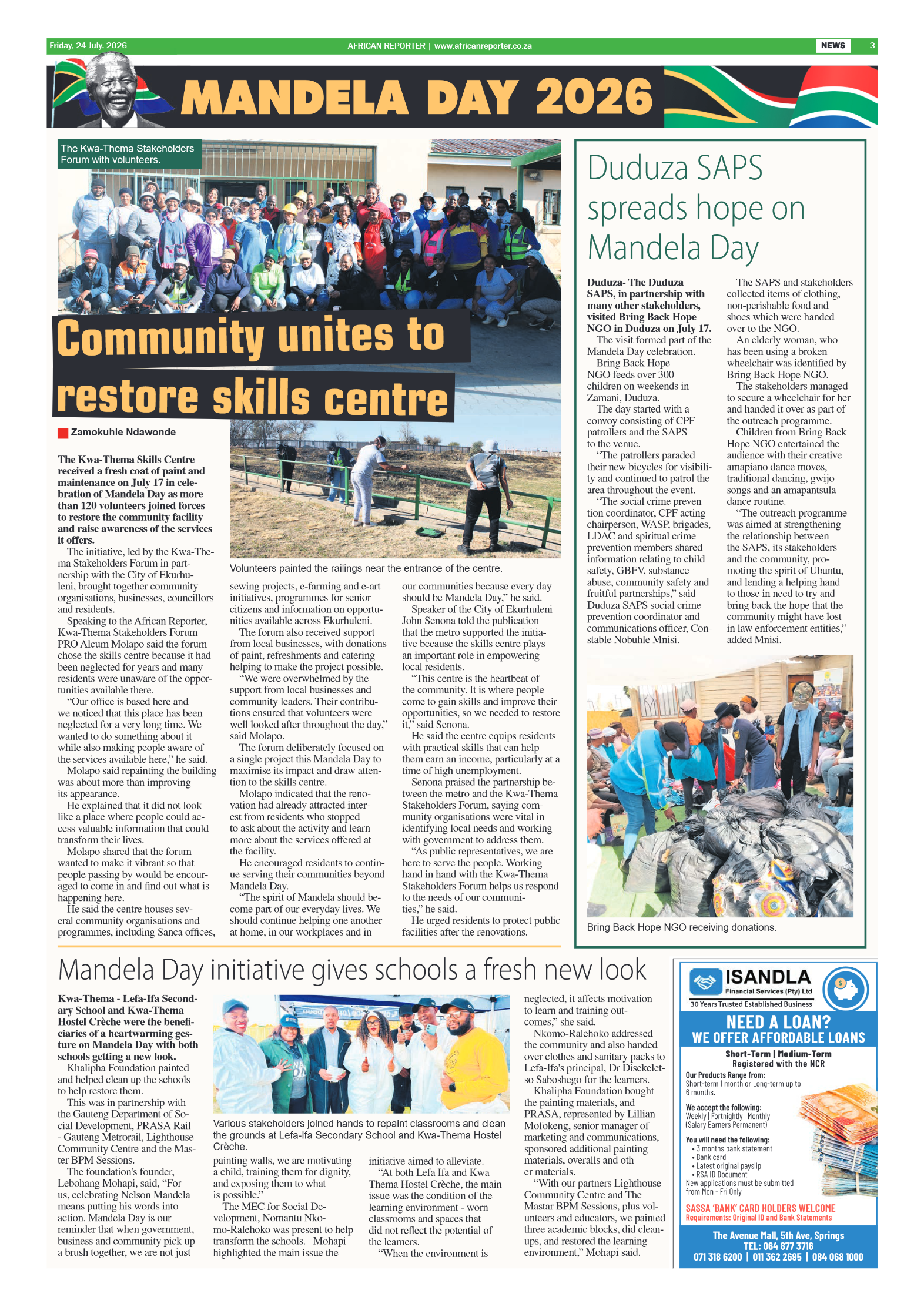 African Reporter 24 July 2026 page 3