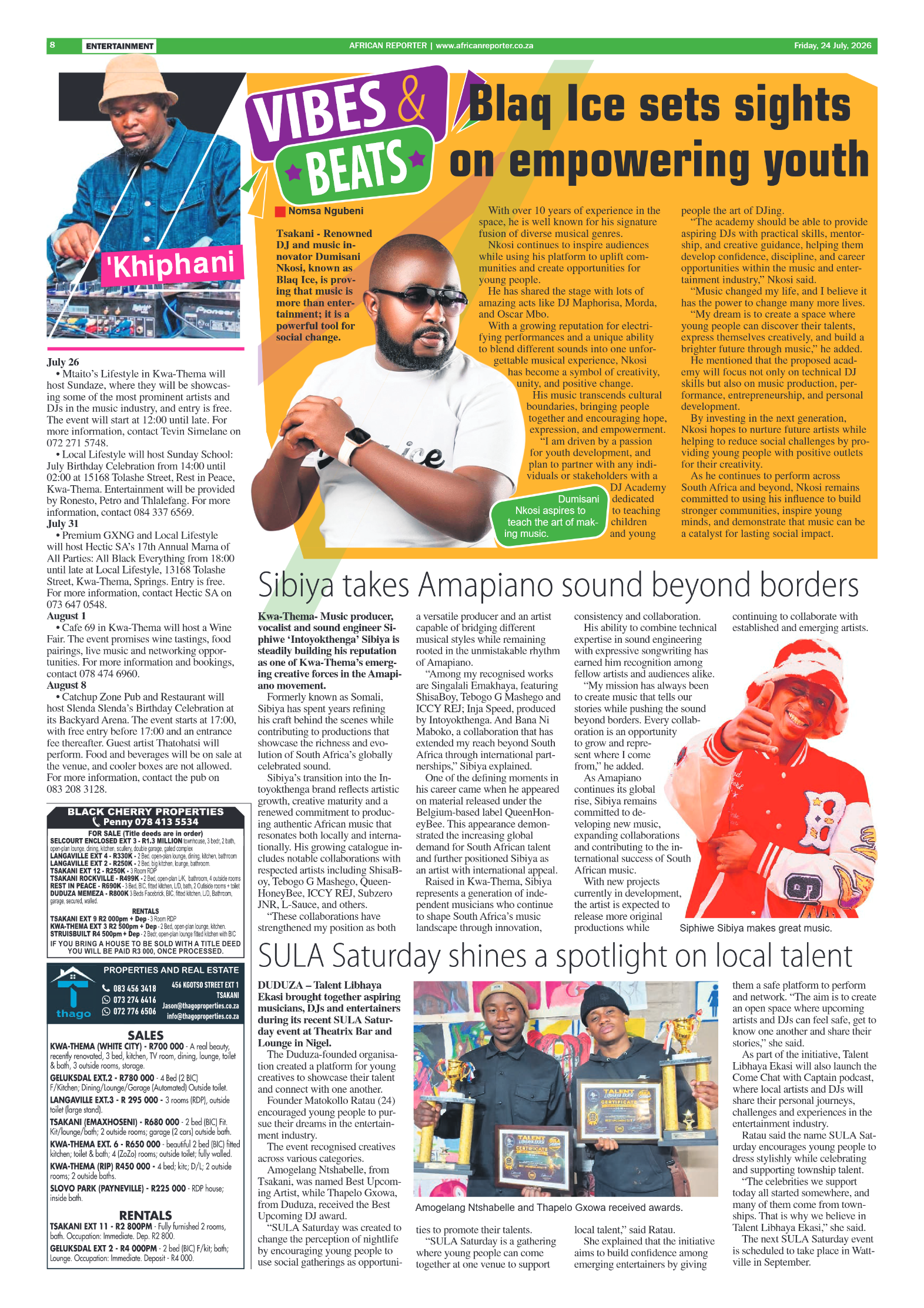 African Reporter 24 July 2026 page 8