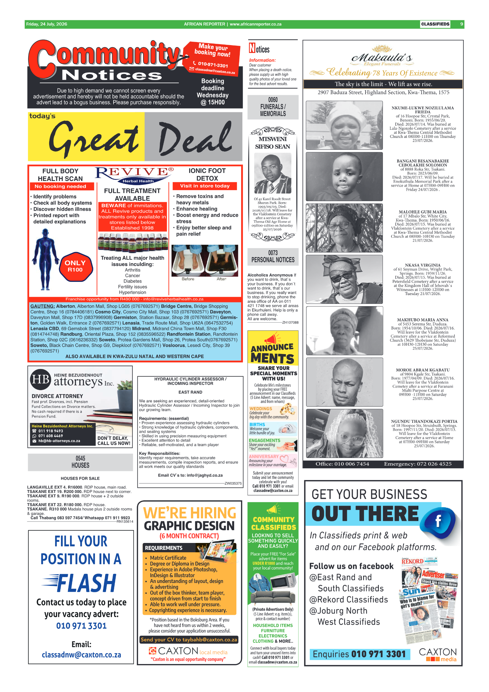 African Reporter 24 July 2026 page 9