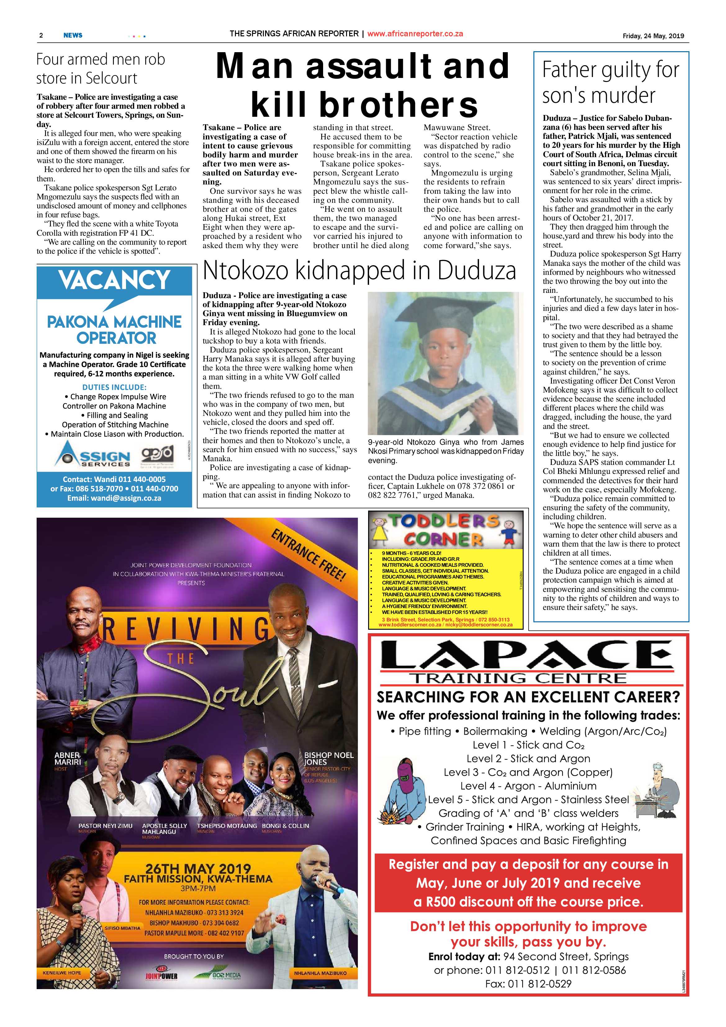 African Reporter 24 May 2019 page 2