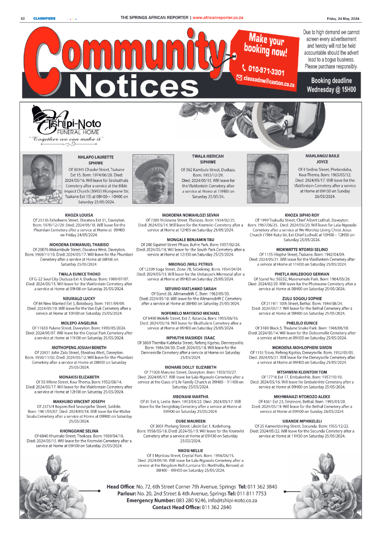 African Reporter 24 May 2024 page 10