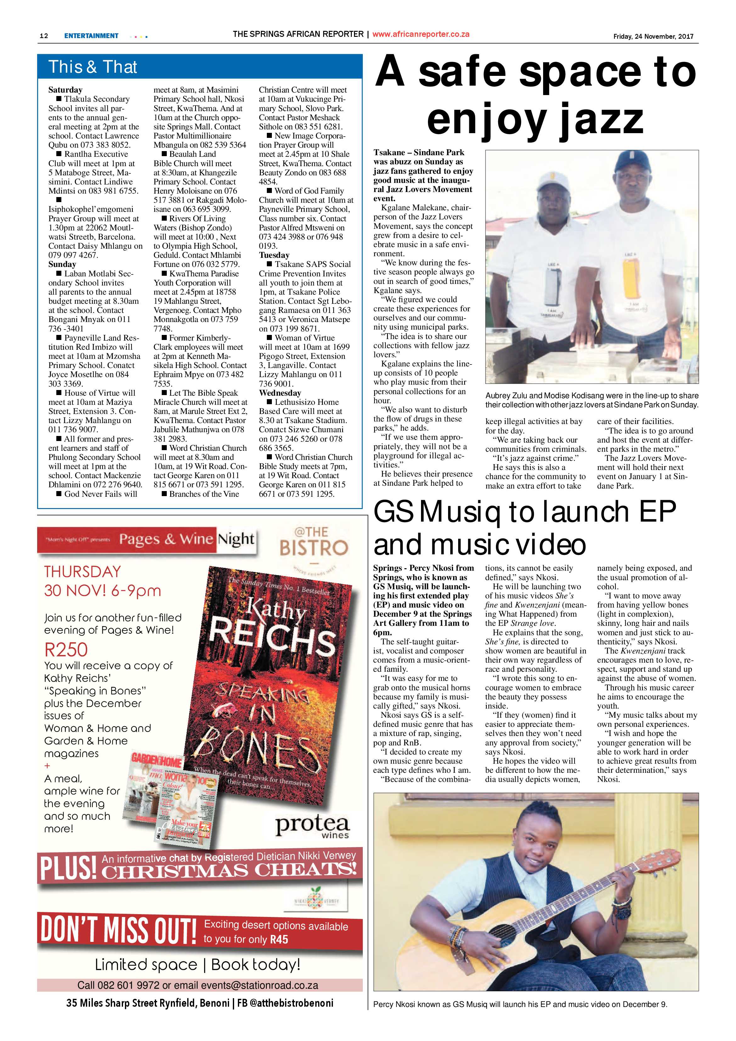 African Reporter 24 November 2017 page 12