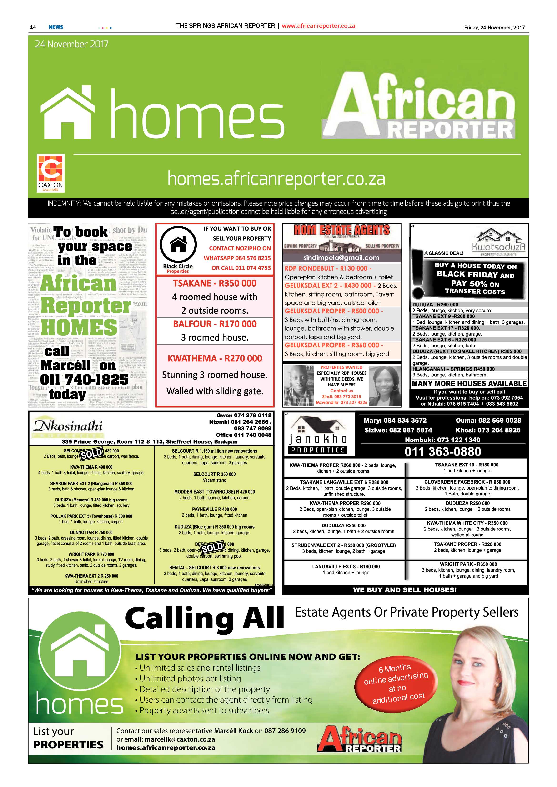 African Reporter 24 November 2017 page 14