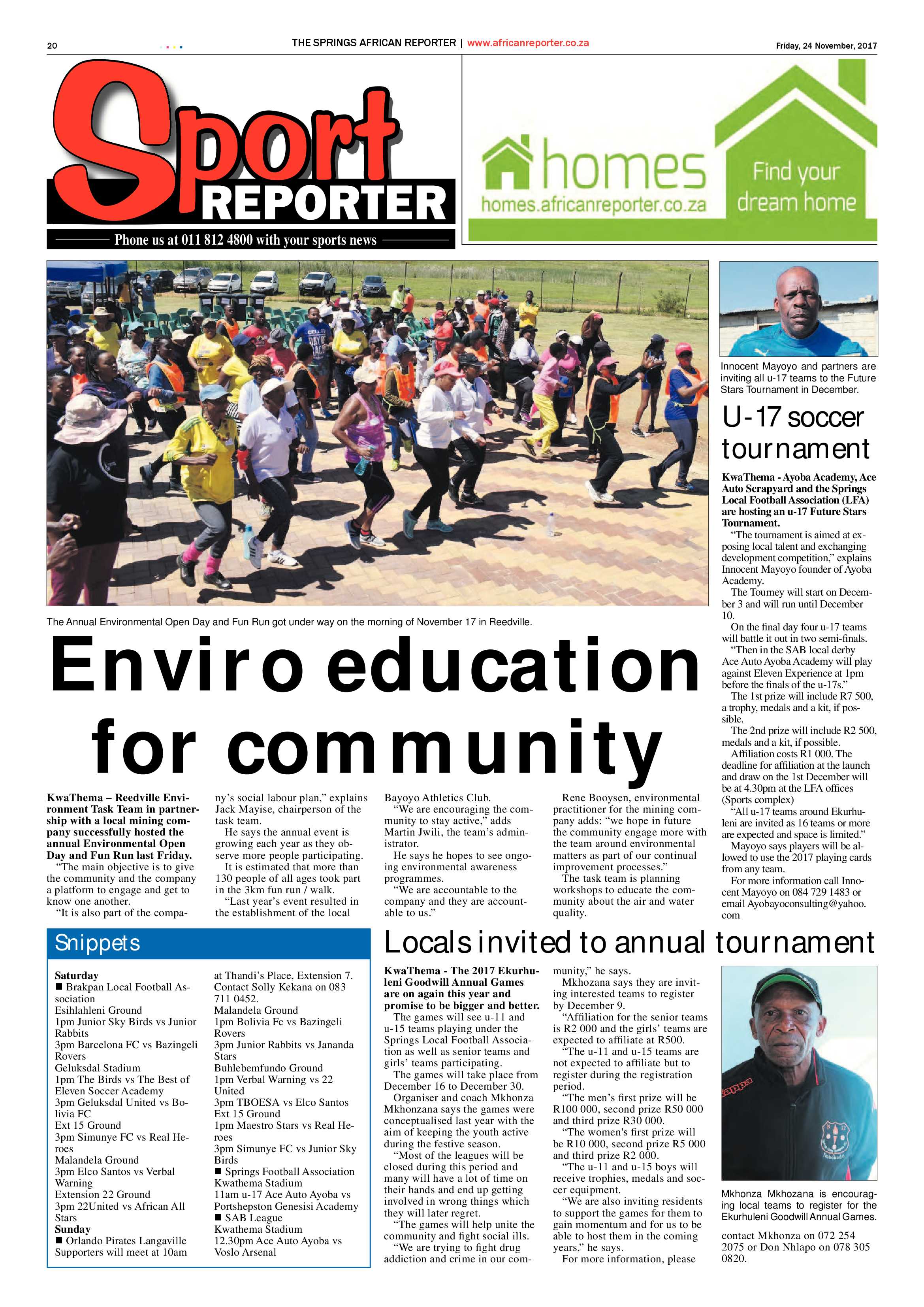 African Reporter 24 November 2017 page 20