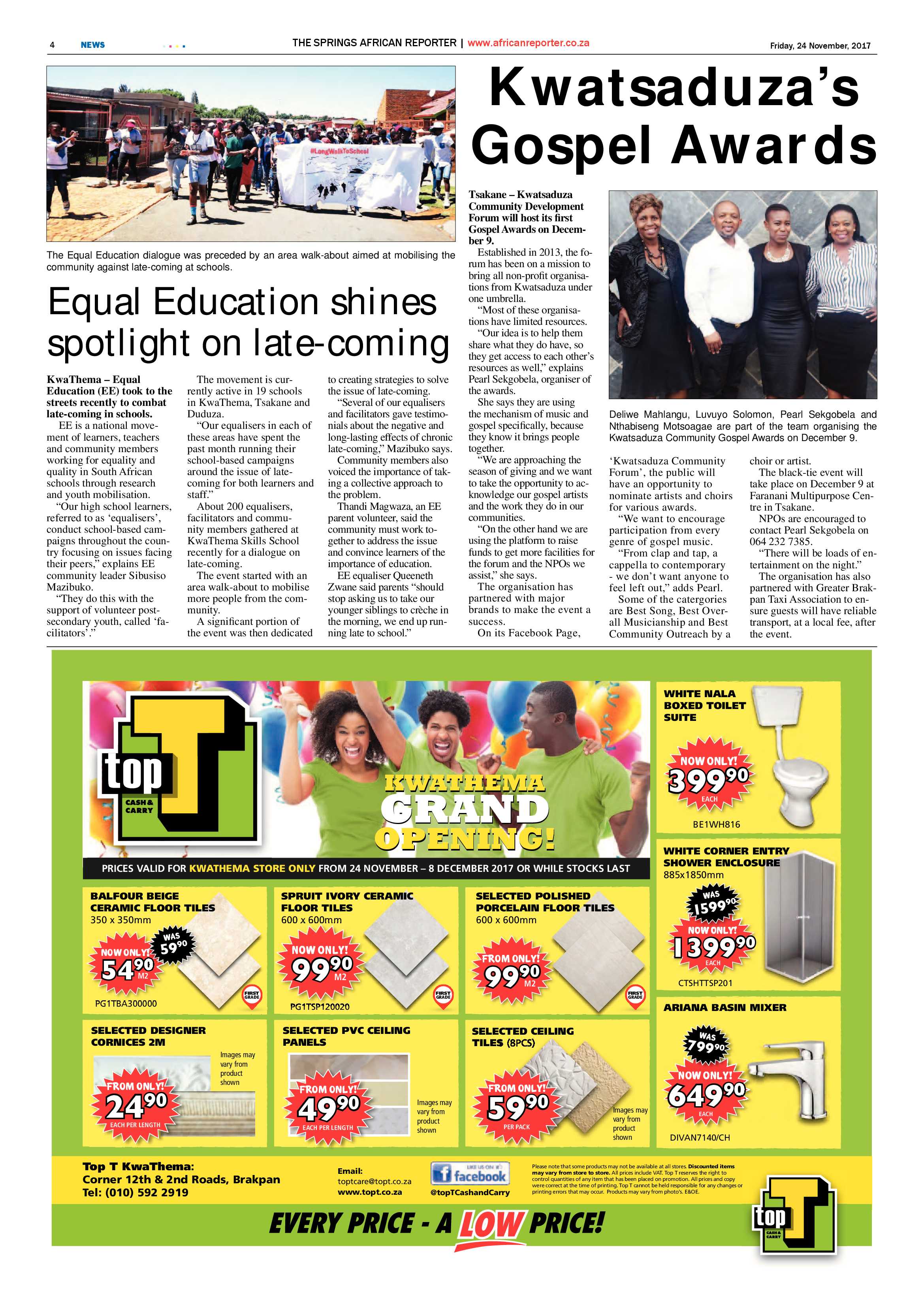 African Reporter 24 November 2017 page 4