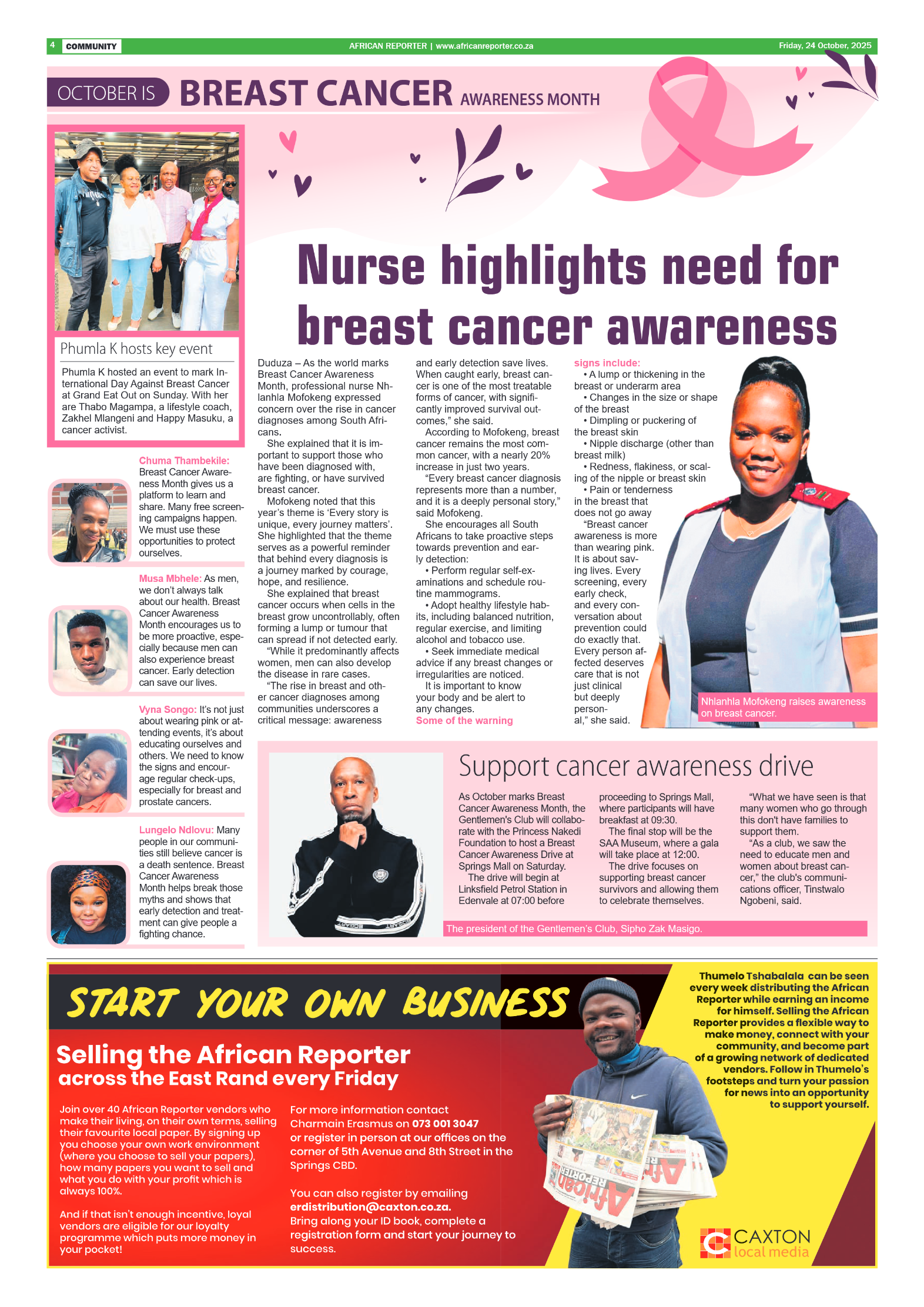 African Reporter 24 October 2025 page 4