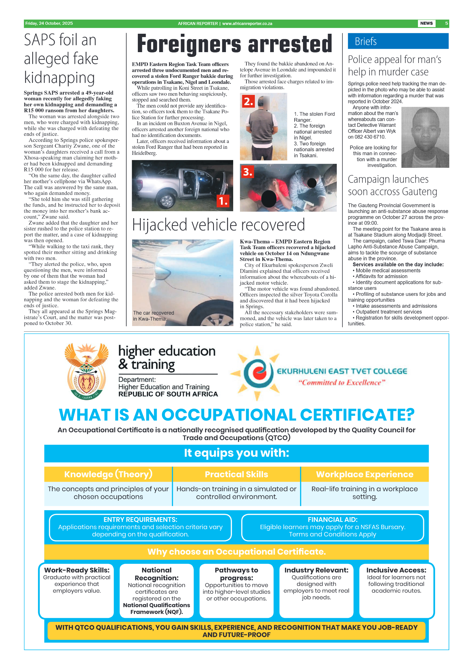 African Reporter 24 October 2025 page 5