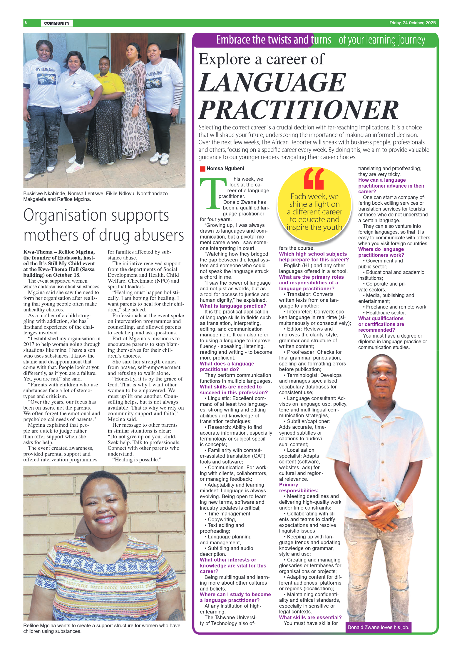 African Reporter 24 October 2025 page 6