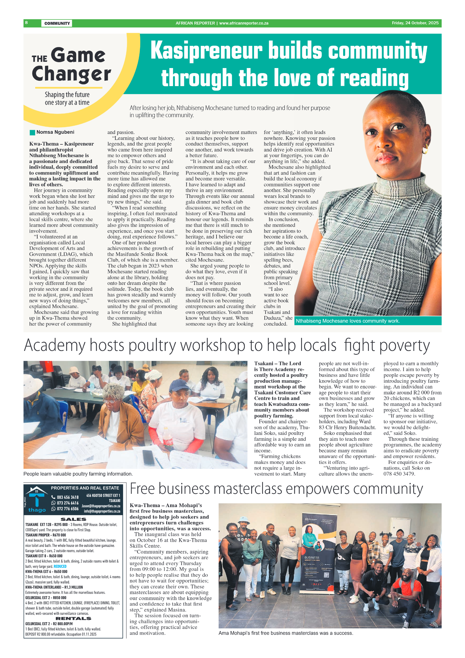 African Reporter 24 October 2025 page 8