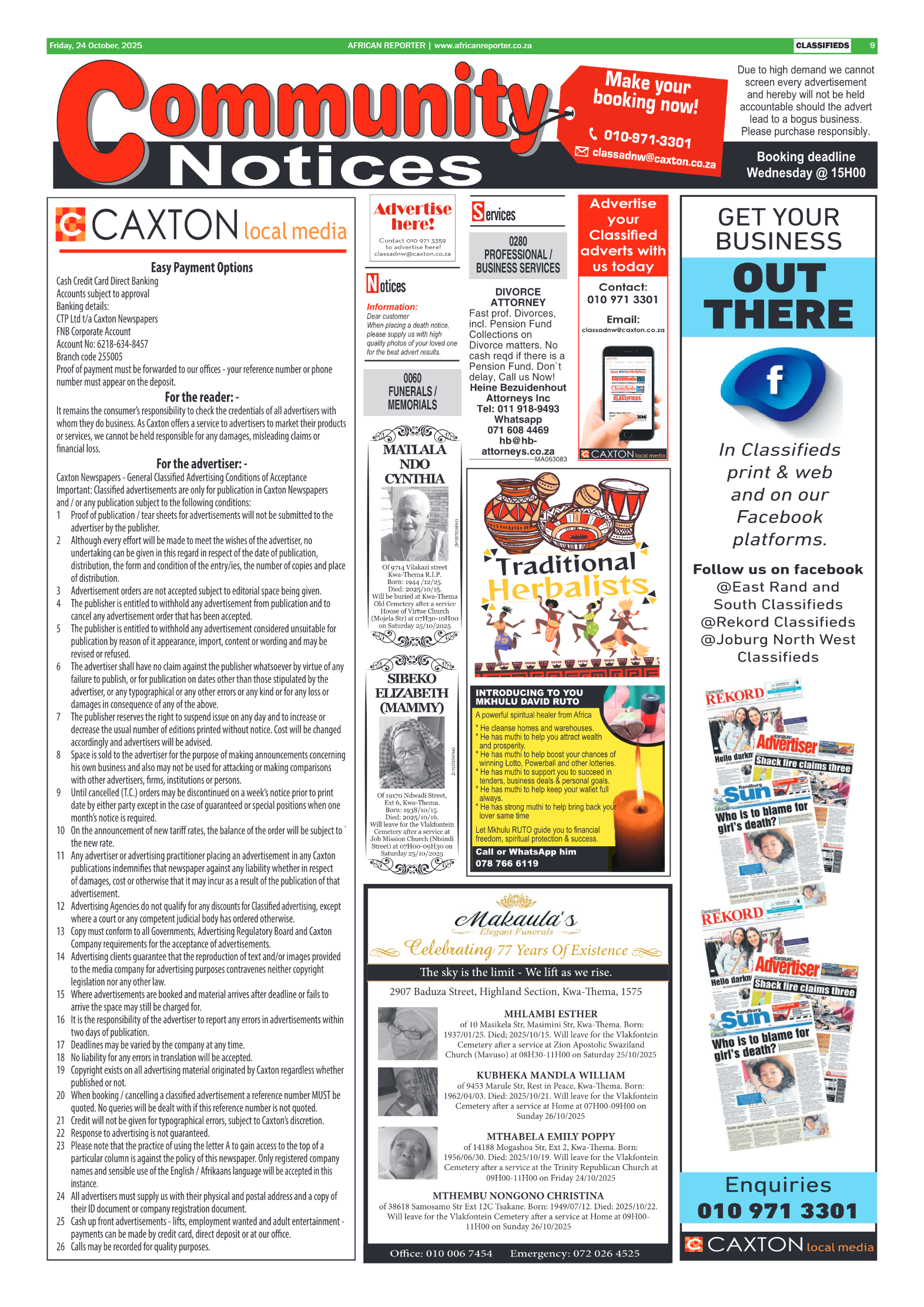 African Reporter 24 October 2025 page 9