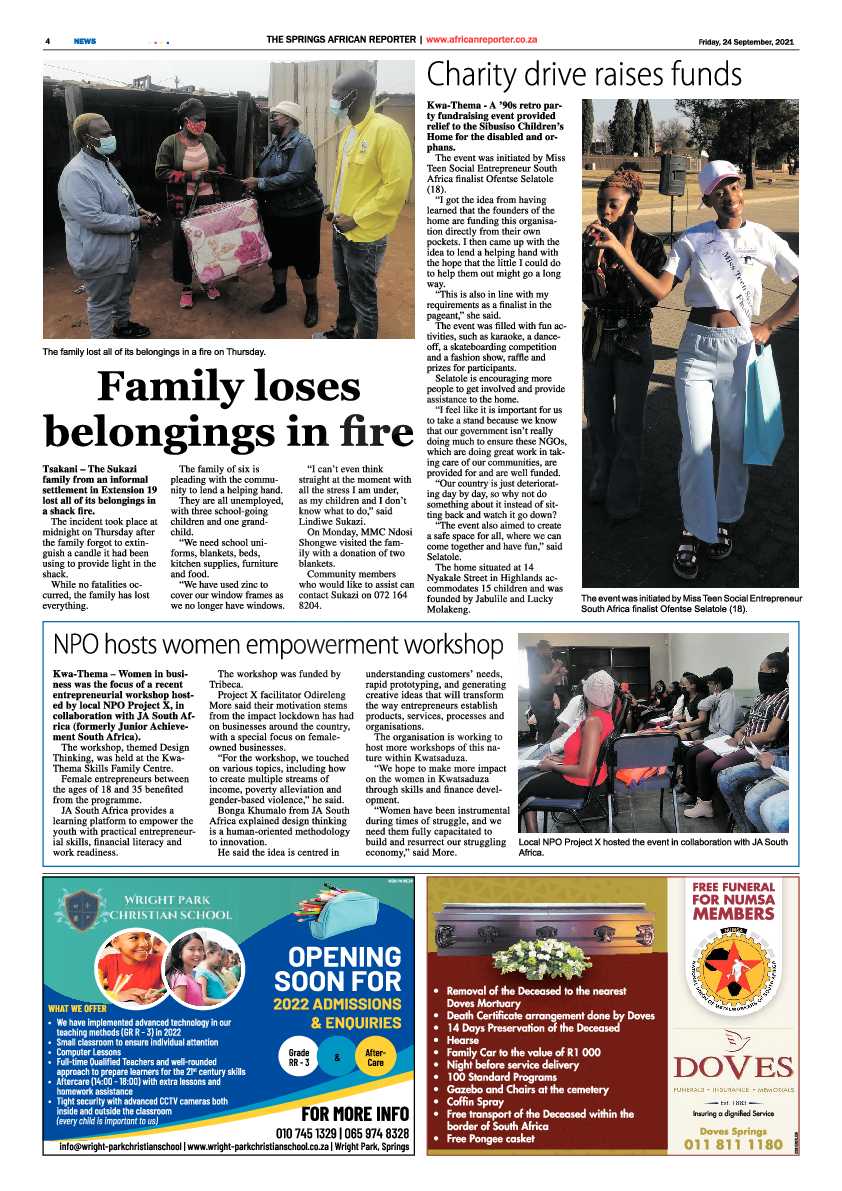 African Reporter 24 September 2021 page 4