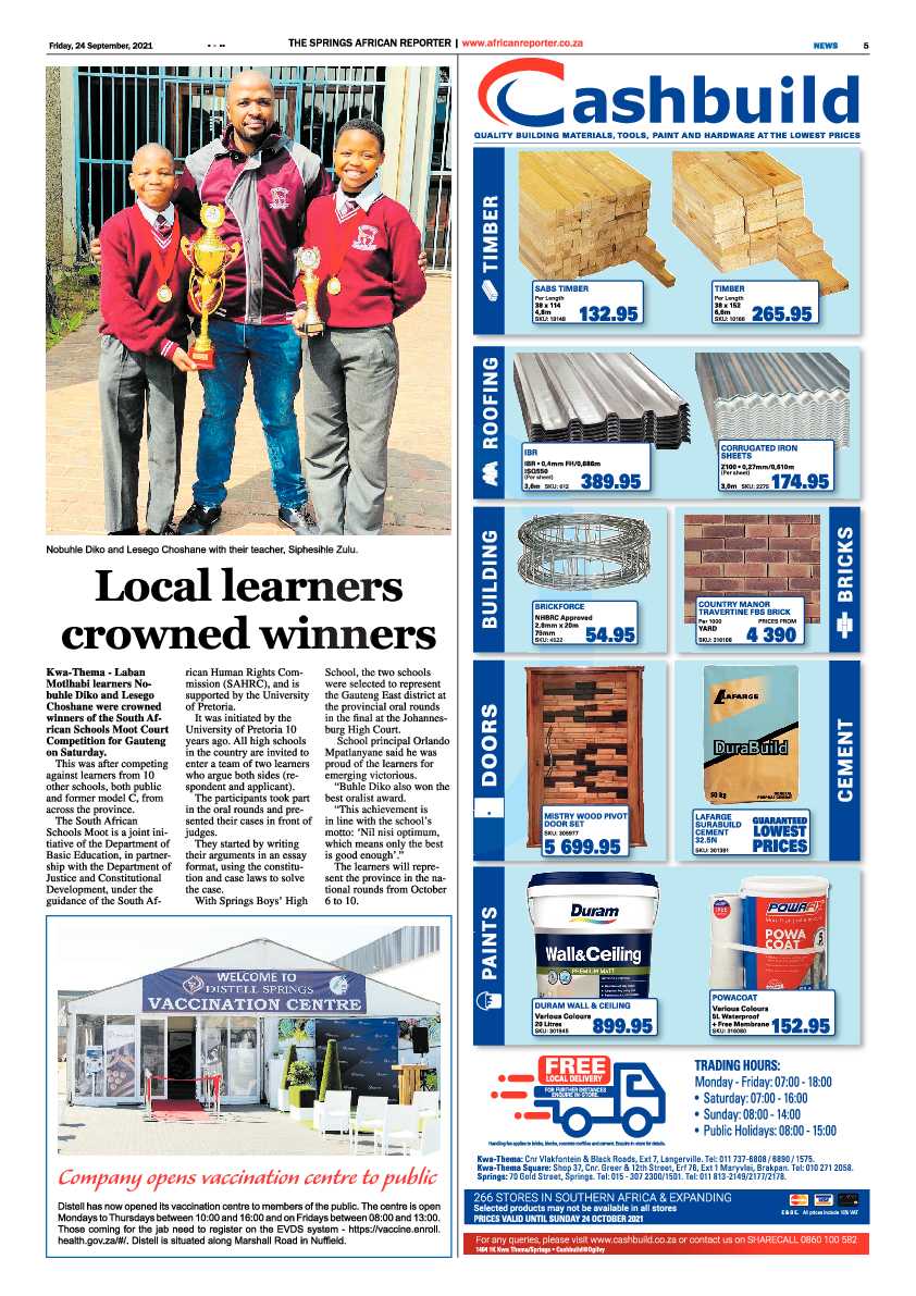 African Reporter 24 September 2021 page 5
