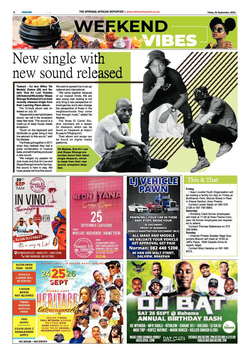 African Reporter 24 September 2021 page 6