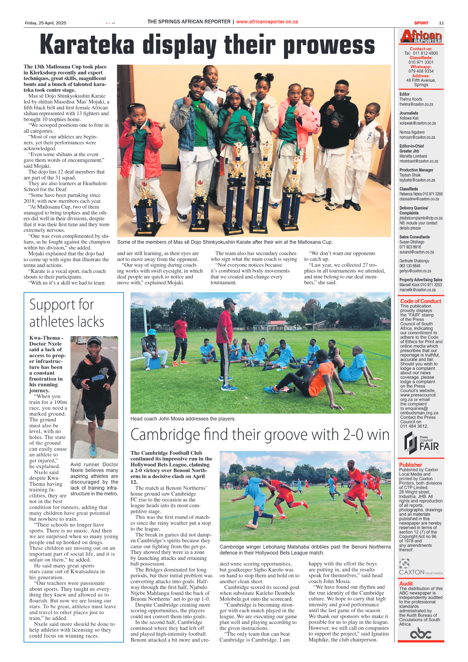 African Reporter 25 April 2025 page 11