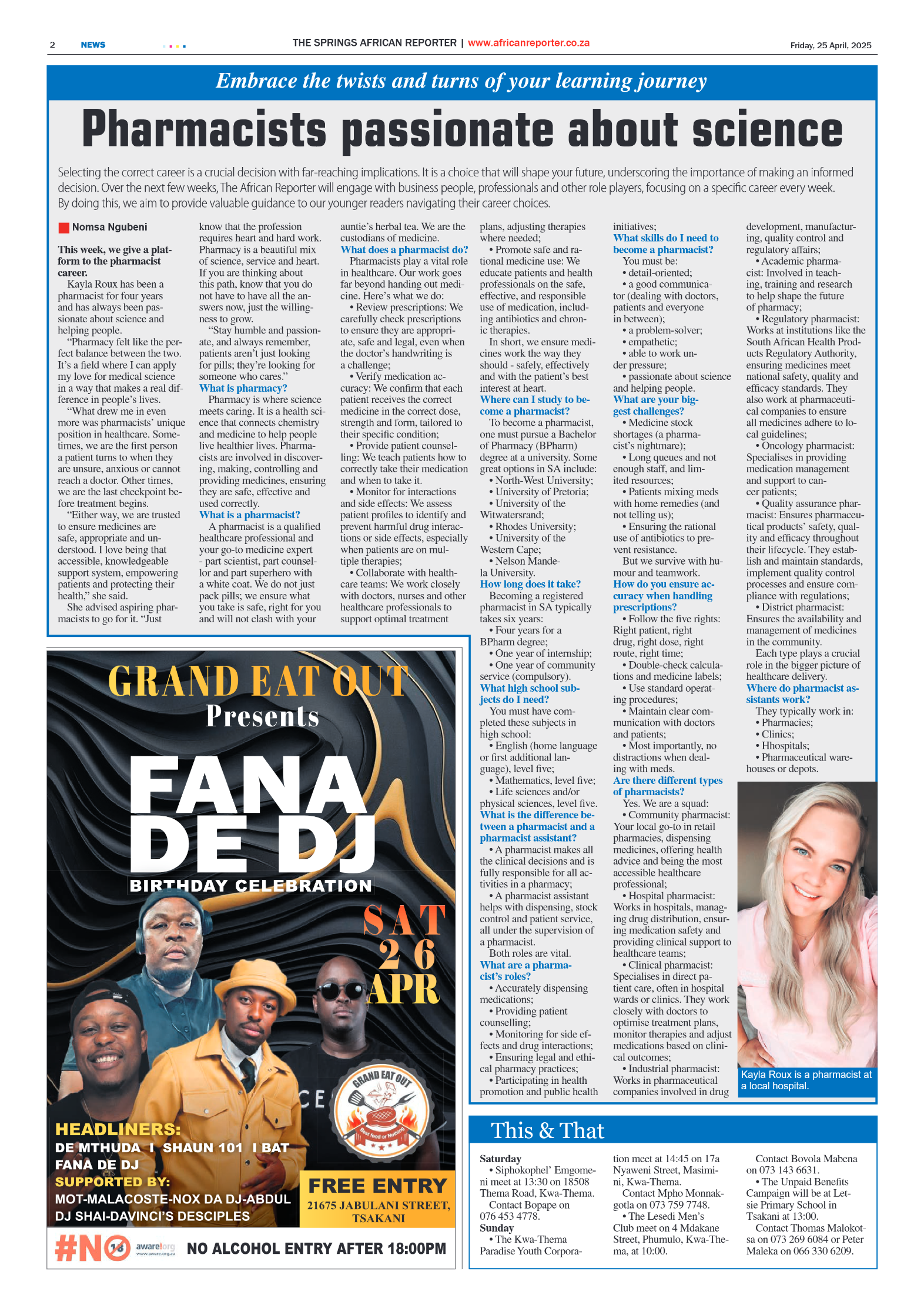 African Reporter 25 April 2025 page 2