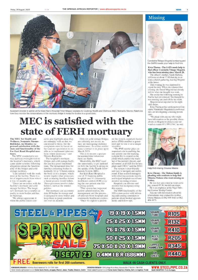 African Reporter 25 Aug 2023 page 3