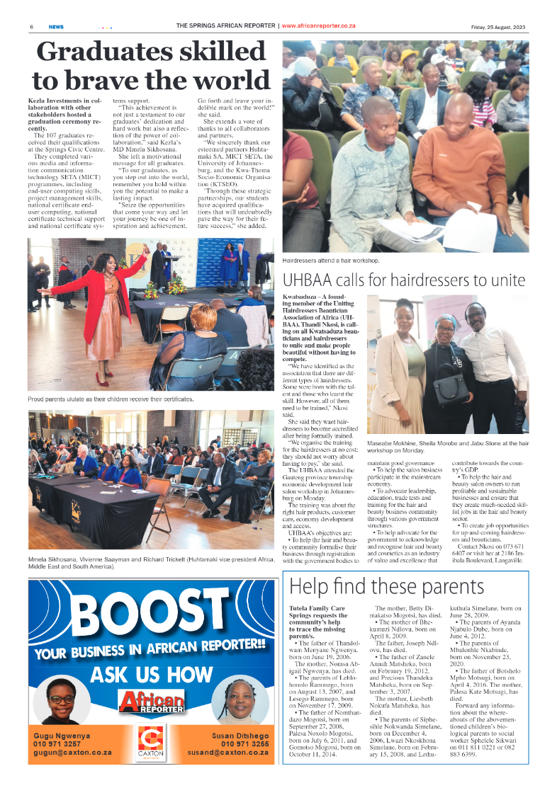 African Reporter 25 Aug 2023 page 6