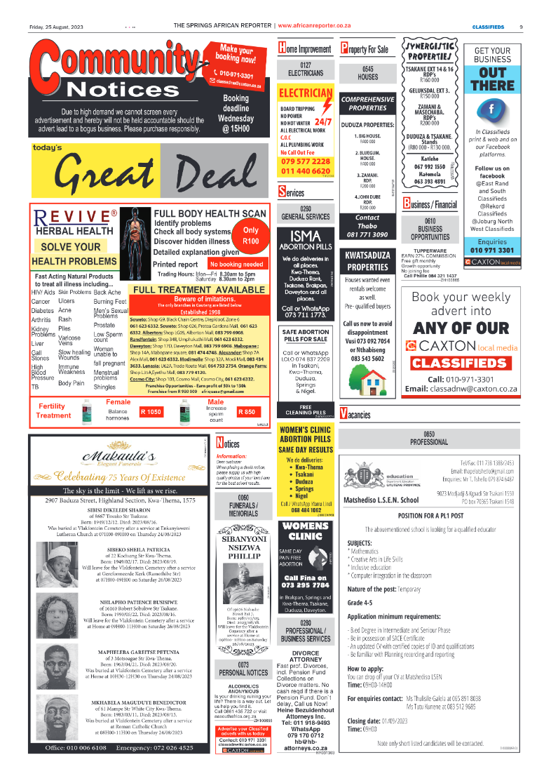 African Reporter 25 Aug 2023 page 9