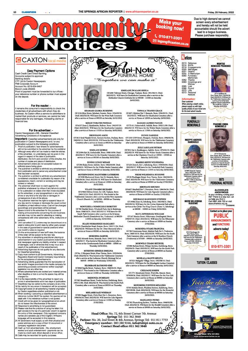 African Reporter 25 February 2022 page 10