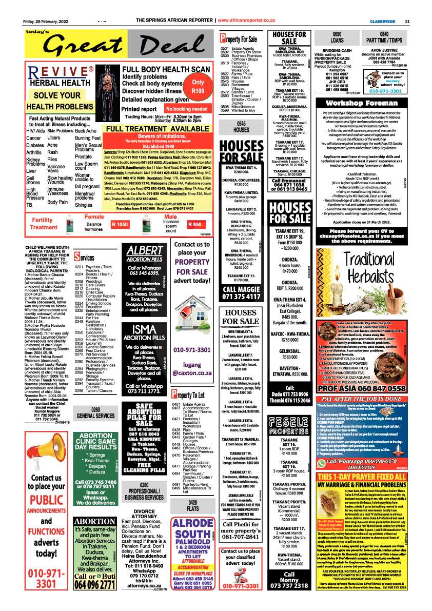 African Reporter 25 February 2022 page 11