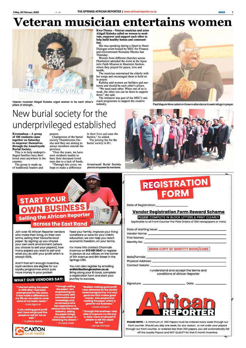 African Reporter 25 February 2022 page 7