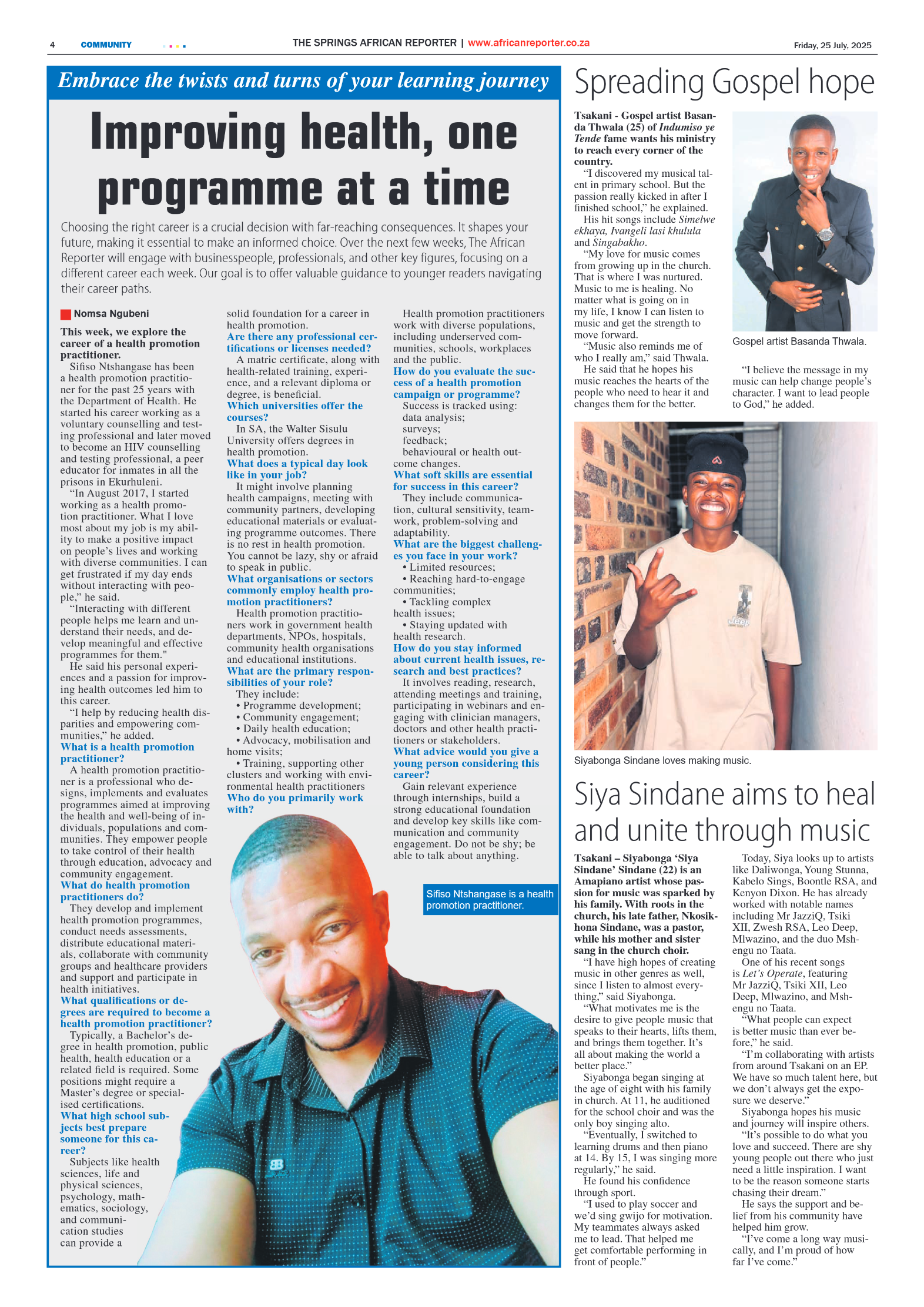 African Reporter 25 July 2025 page 4