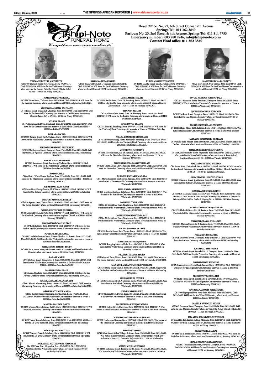 African Reporter 25 June 2021 page 11