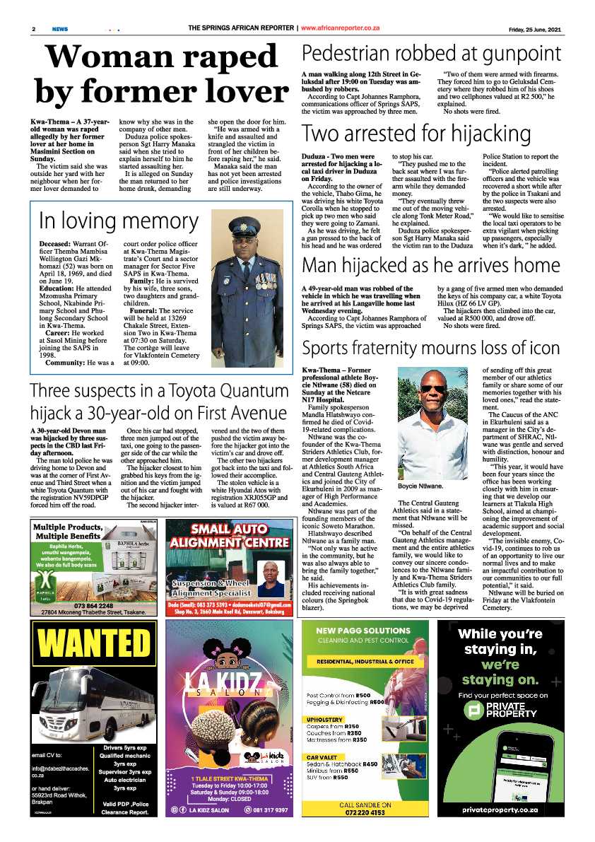 African Reporter 25 June 2021 page 2