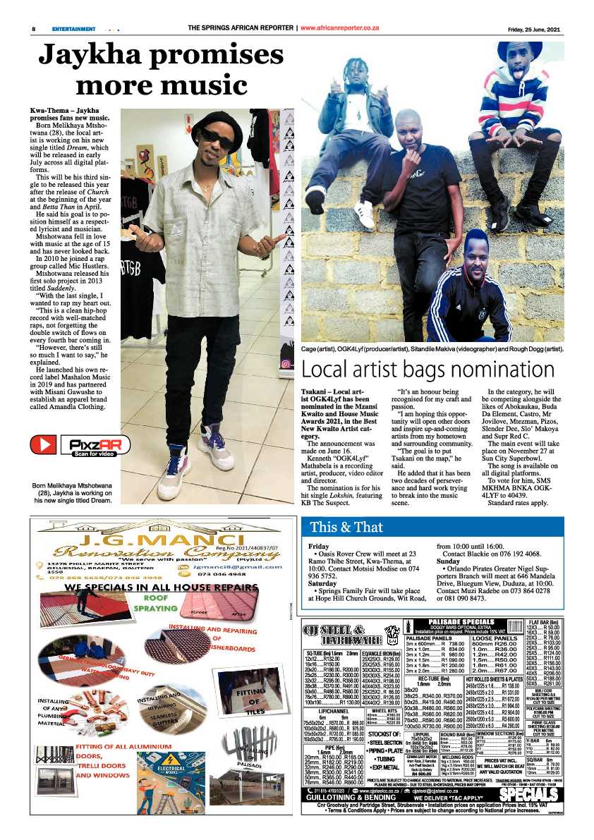African Reporter 25 June 2021 page 8