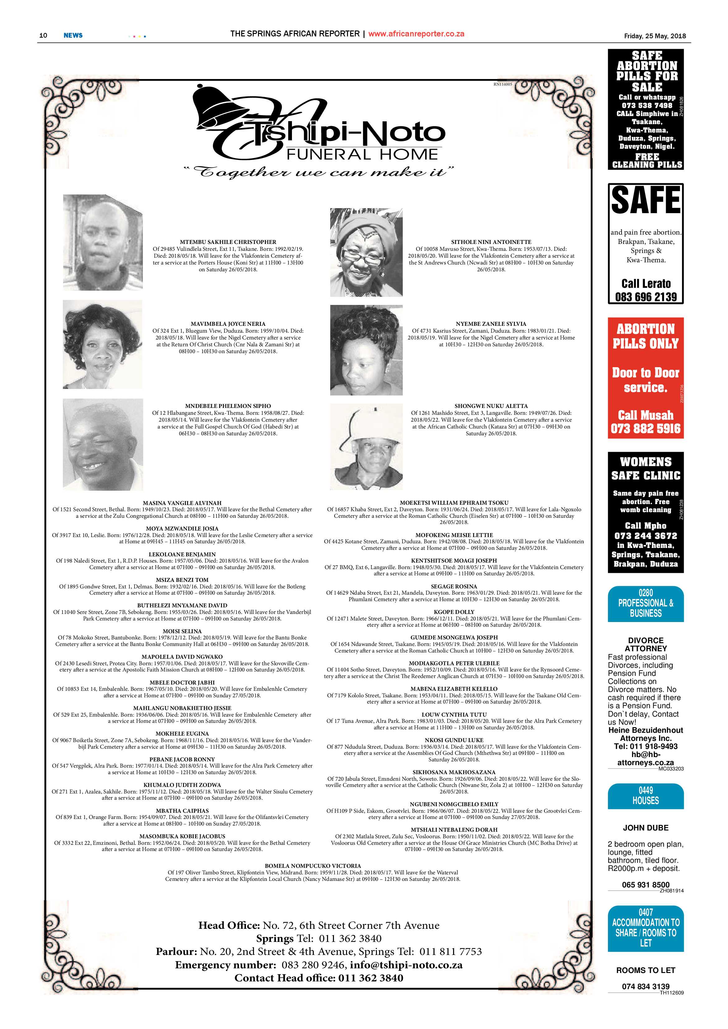 African Reporter 25 May 2018 page 10