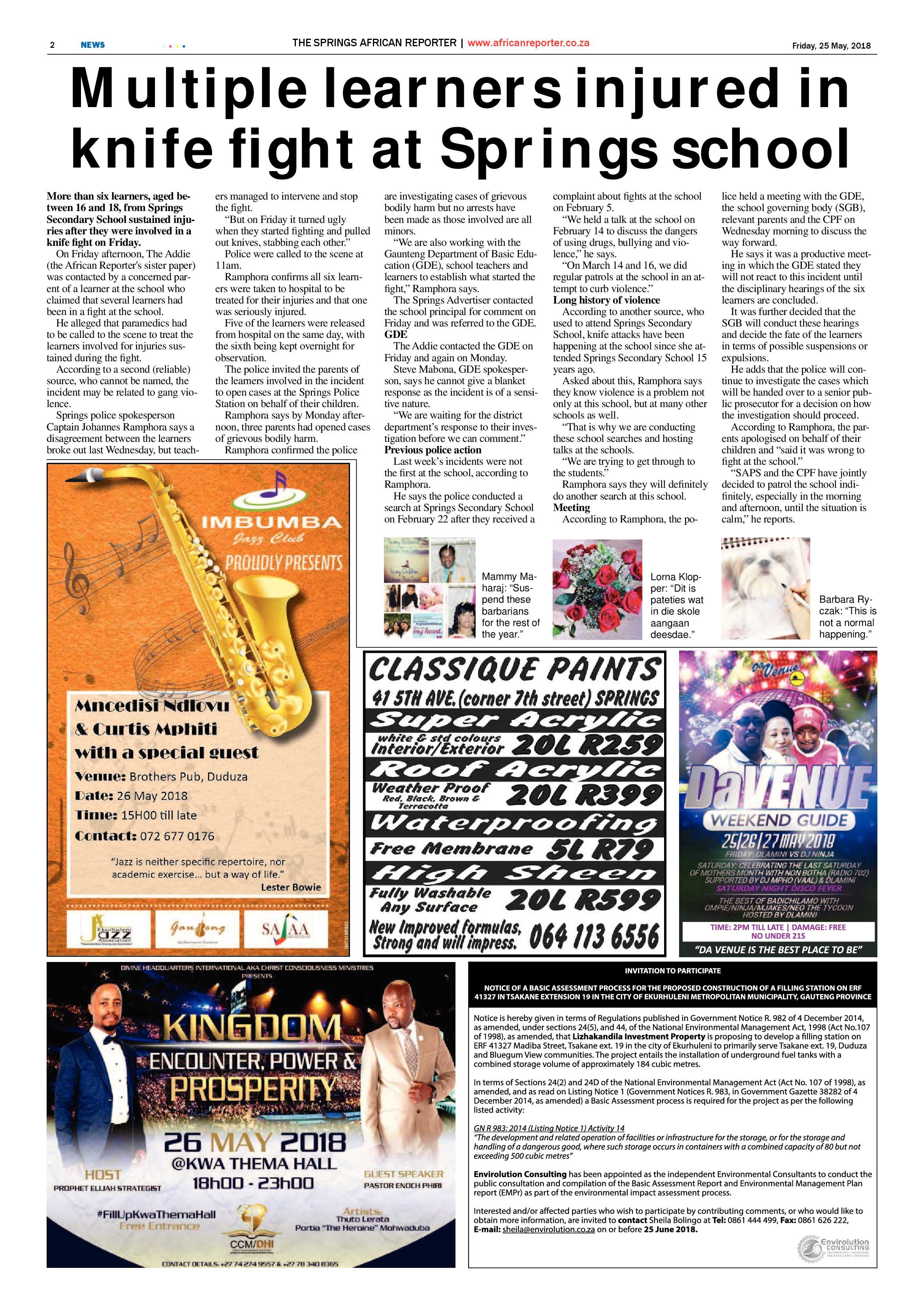 African Reporter 25 May 2018 page 2
