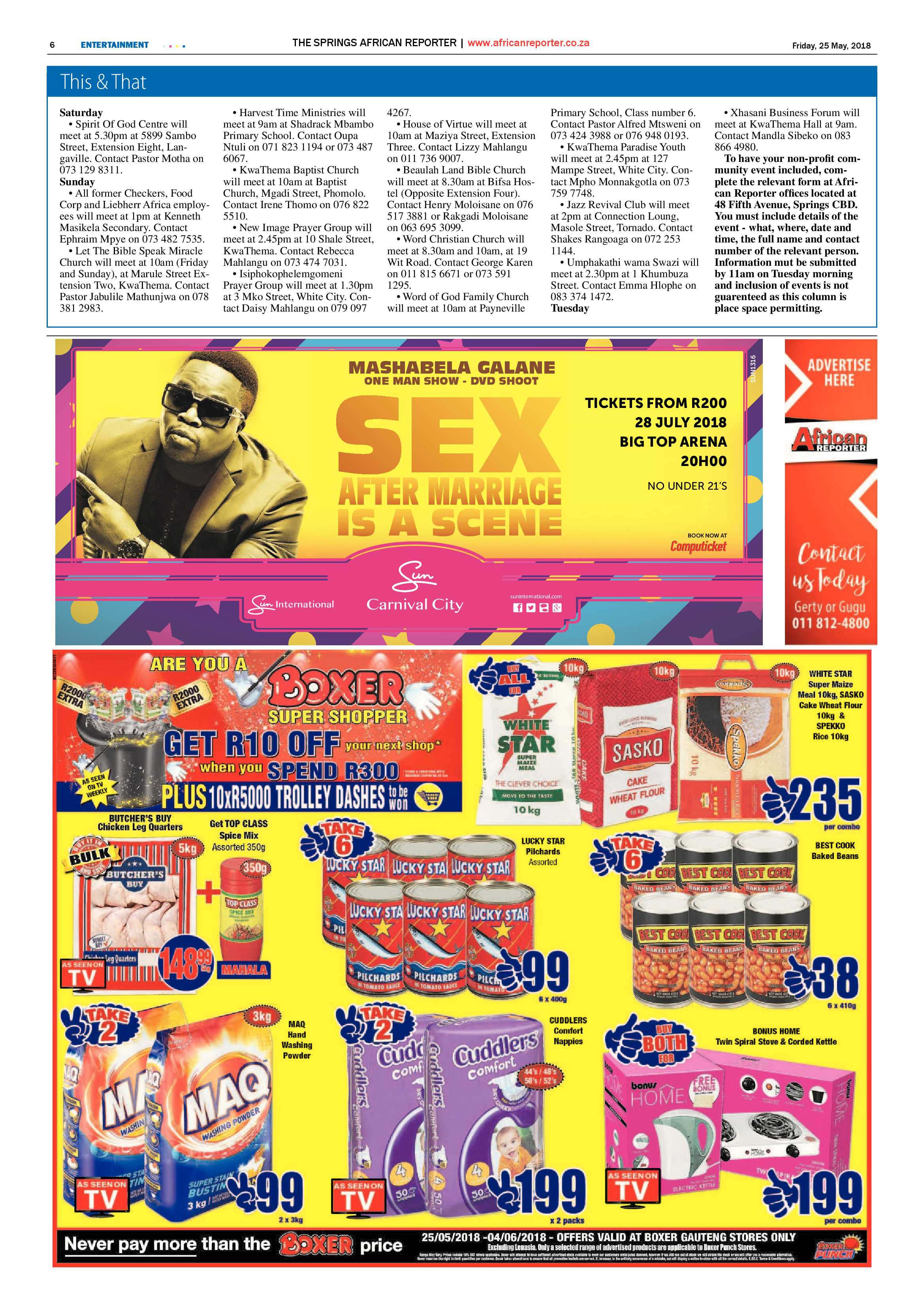 African Reporter 25 May 2018 page 6