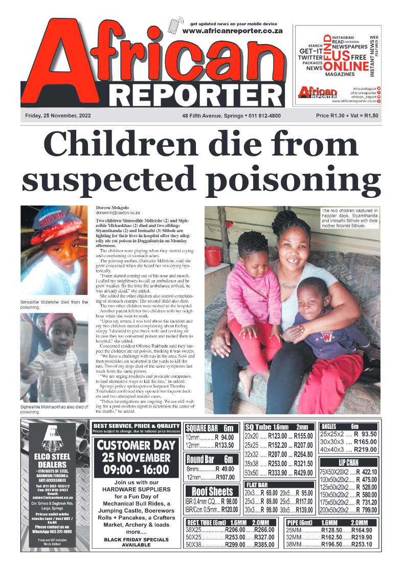 African Reporter 25 Nov 2022 page 1