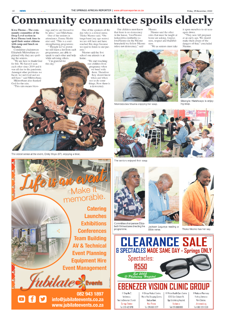 African Reporter 25 Nov 2022 page 10