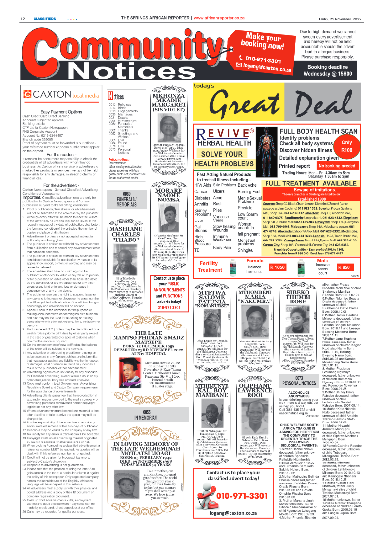 African Reporter 25 Nov 2022 page 12