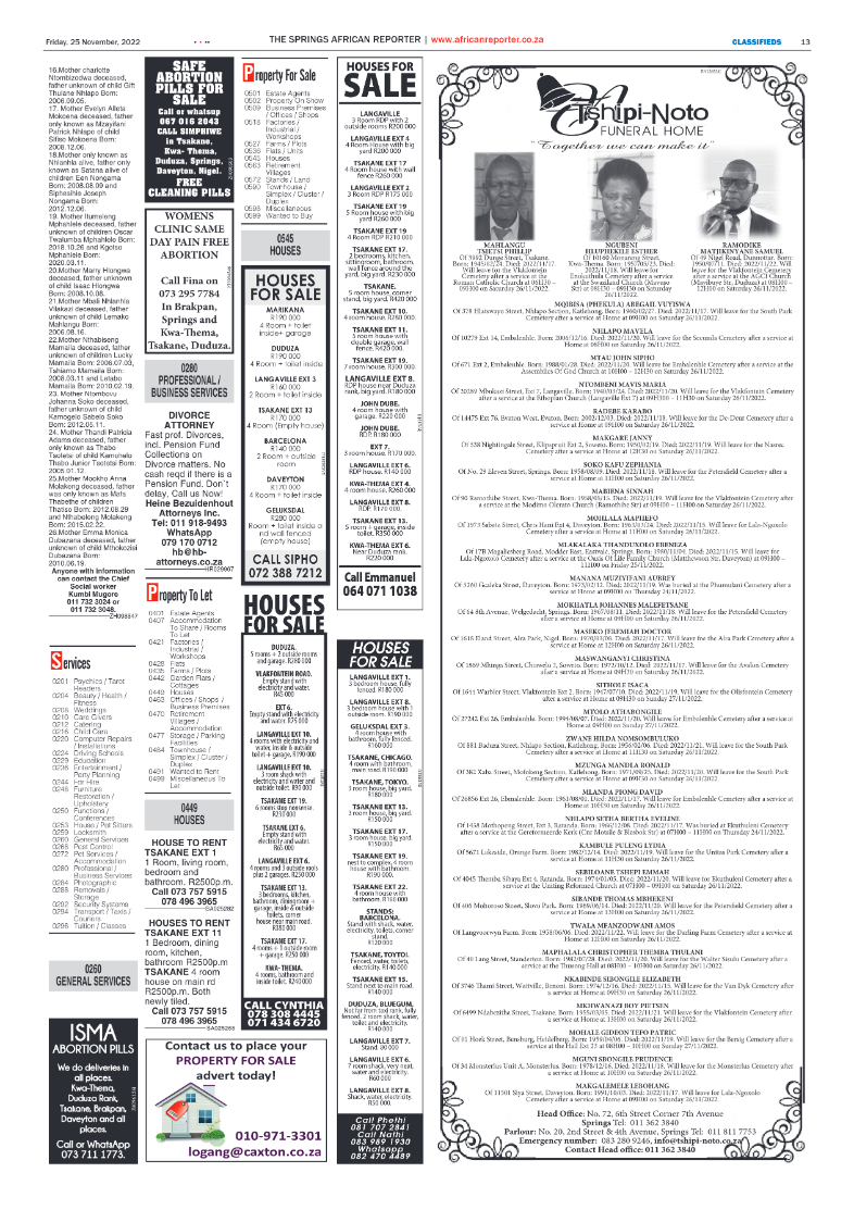 African Reporter 25 Nov 2022 page 13