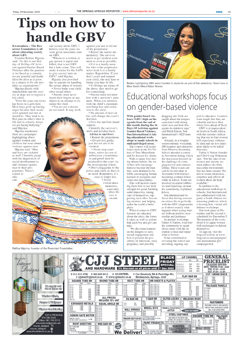 African Reporter 25 Nov 2022 page 15