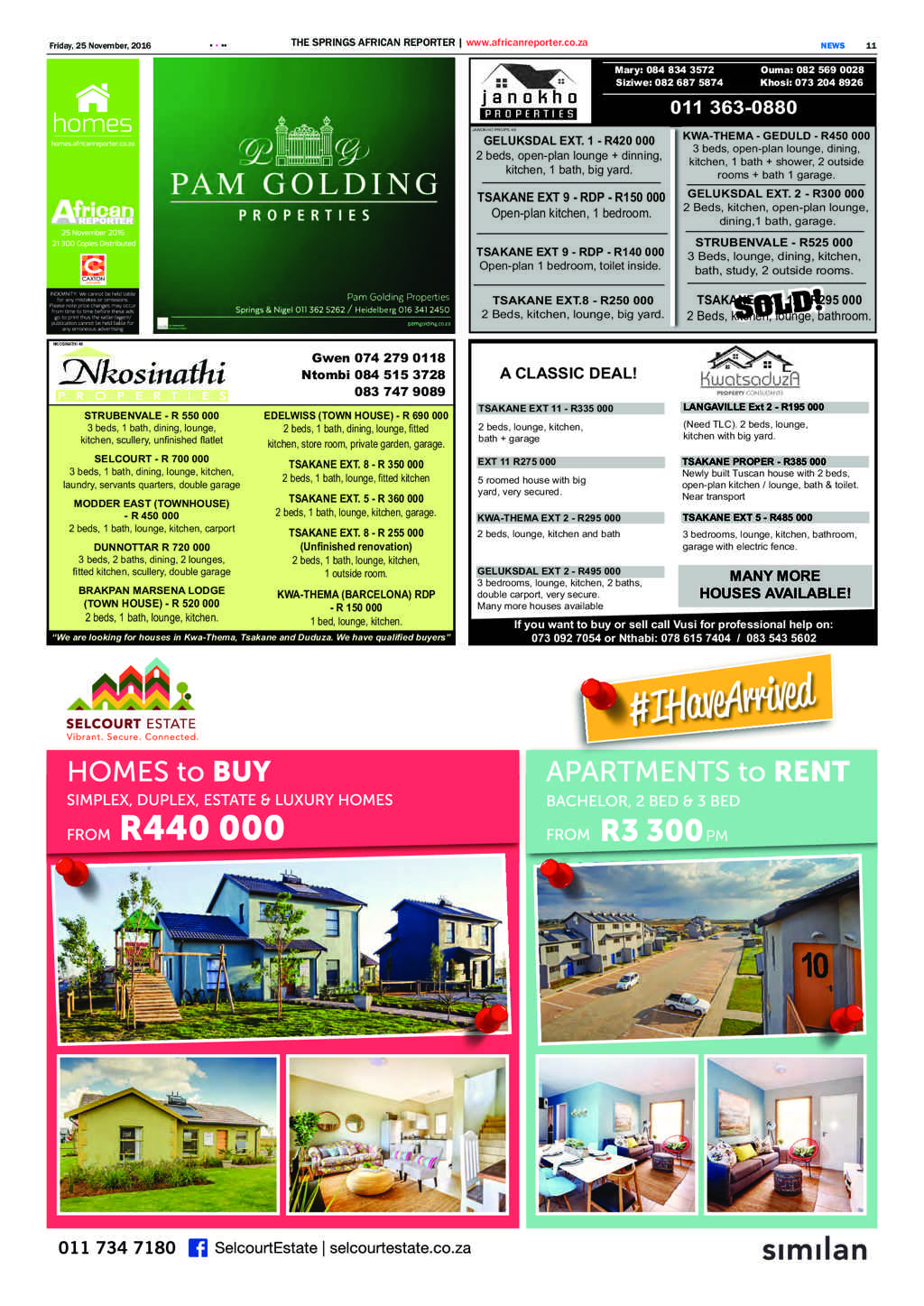 African Reporter 25 November 2016 page 11