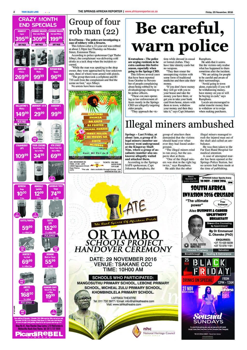 African Reporter 25 November 2016 page 2