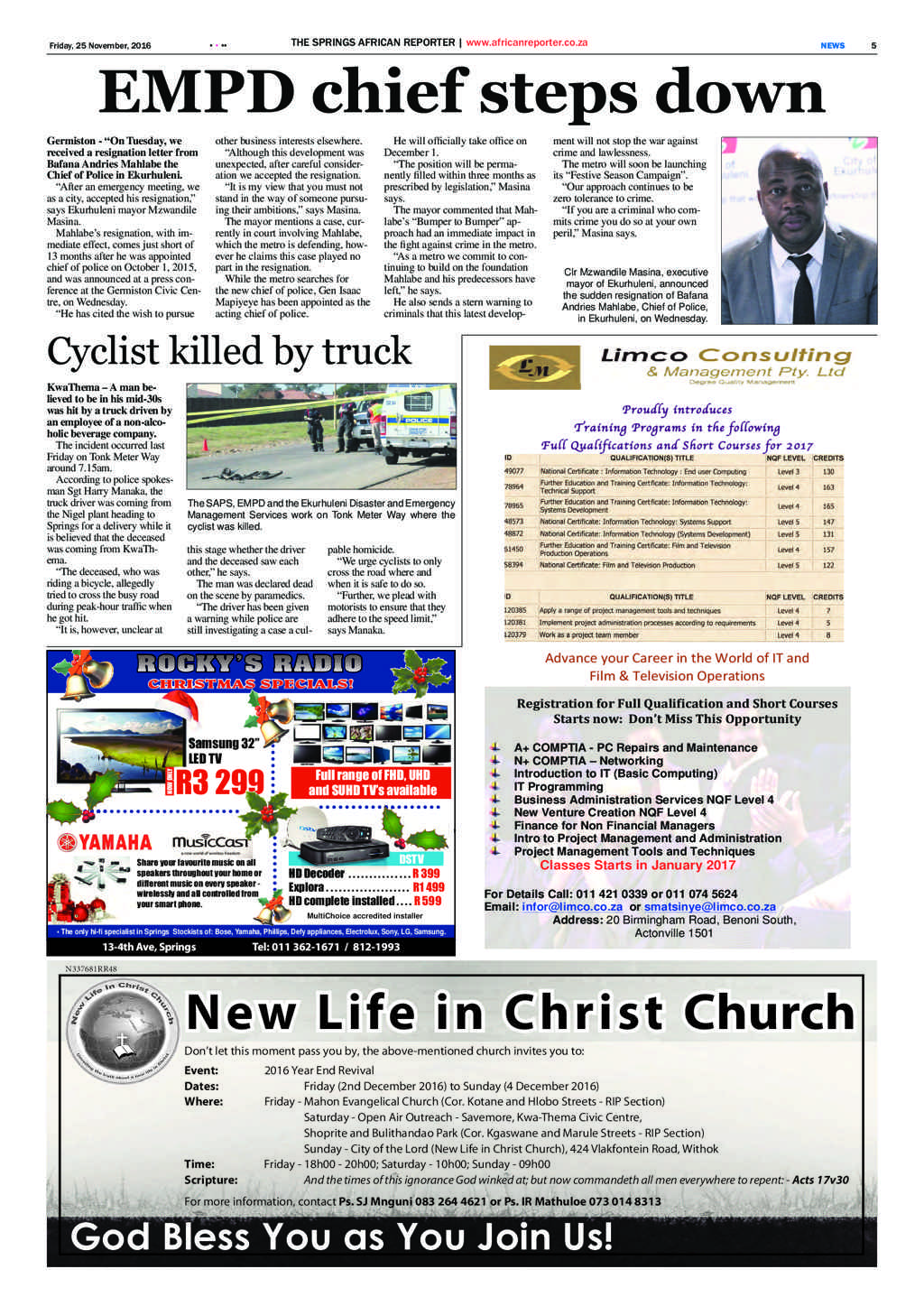African Reporter 25 November 2016 page 5