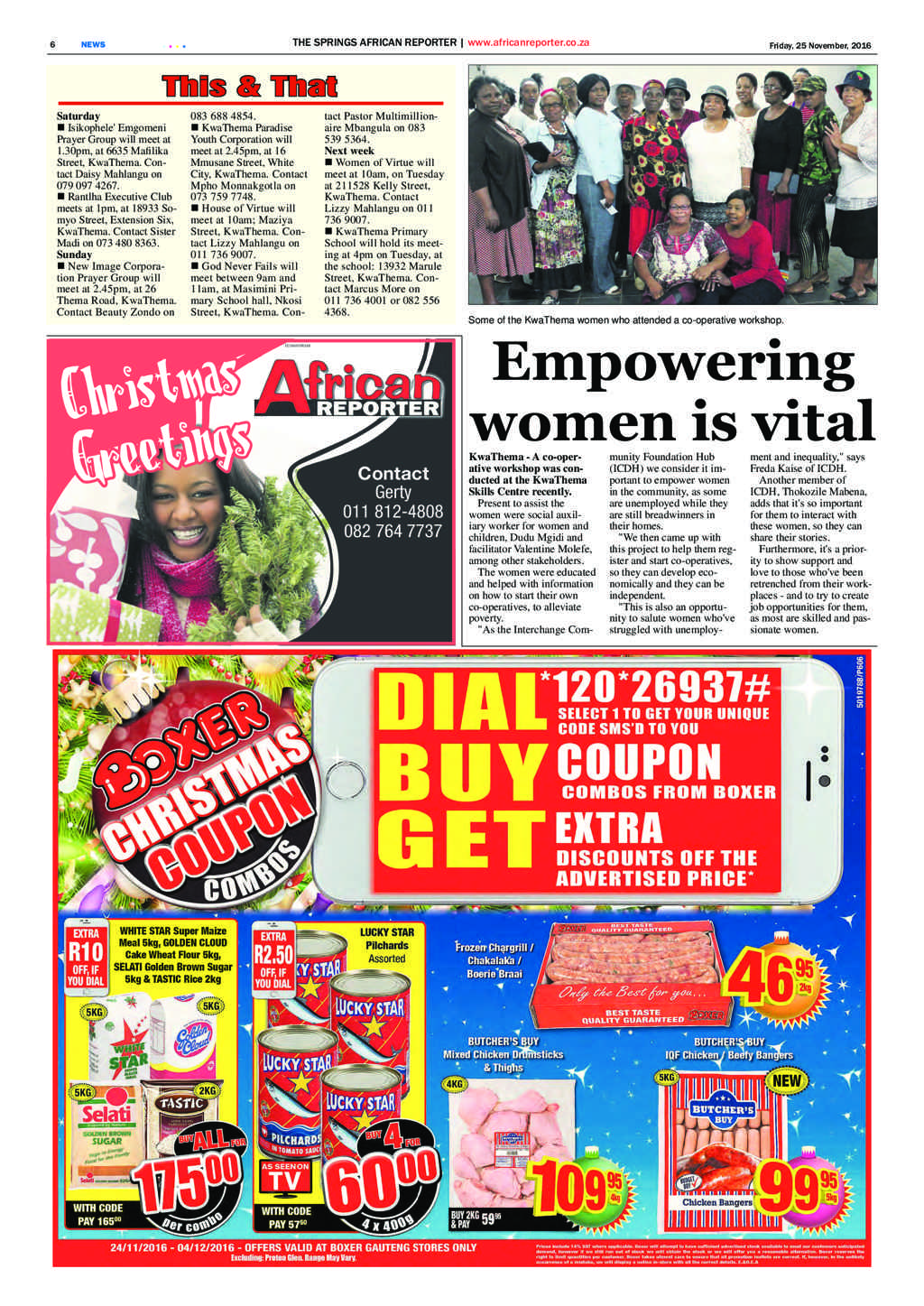 African Reporter 25 November 2016 page 6