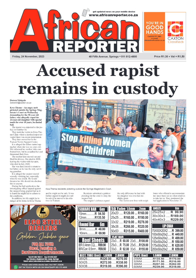 African Reporter 24 November 2023 page 1