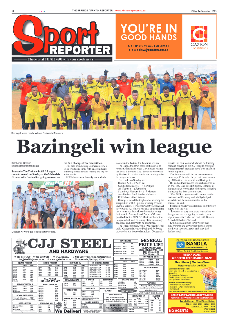 African Reporter 24 November 2023 page 12
