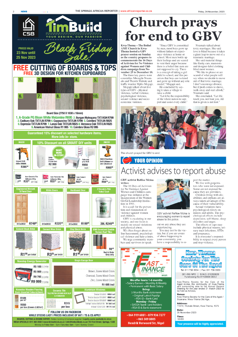 African Reporter 24 November 2023 page 2