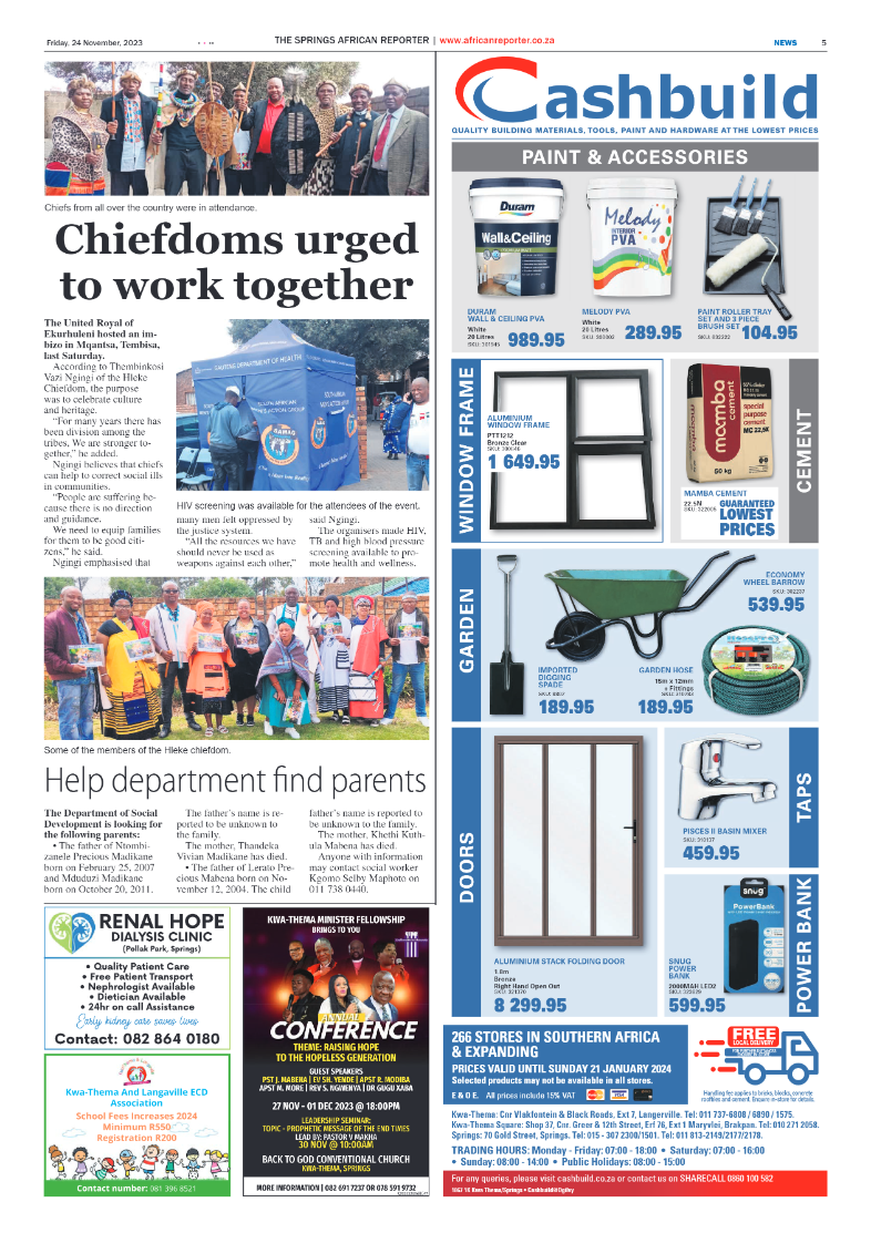 African Reporter 24 November 2023 page 5