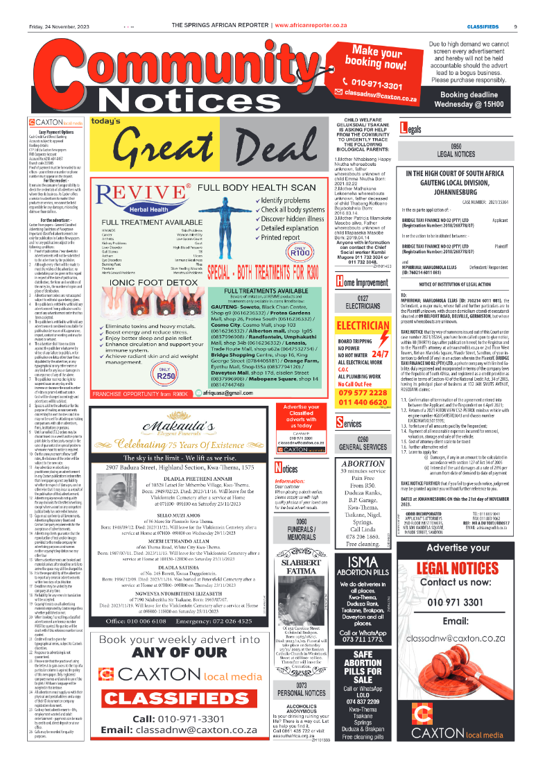 African Reporter 24 November 2023 page 9
