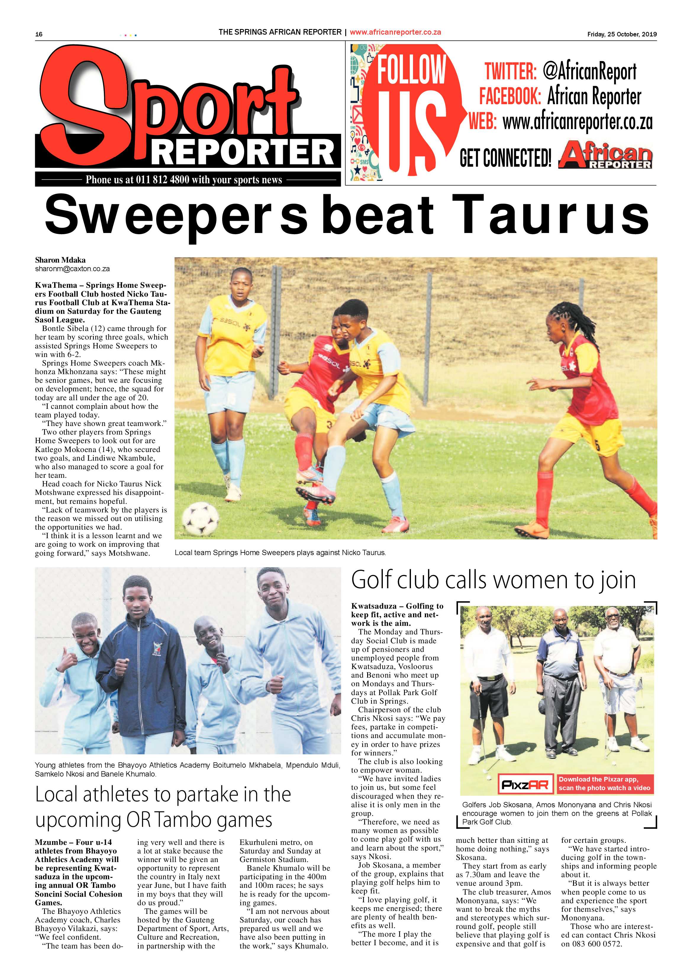 African Reporter 25 October 2019 page 16
